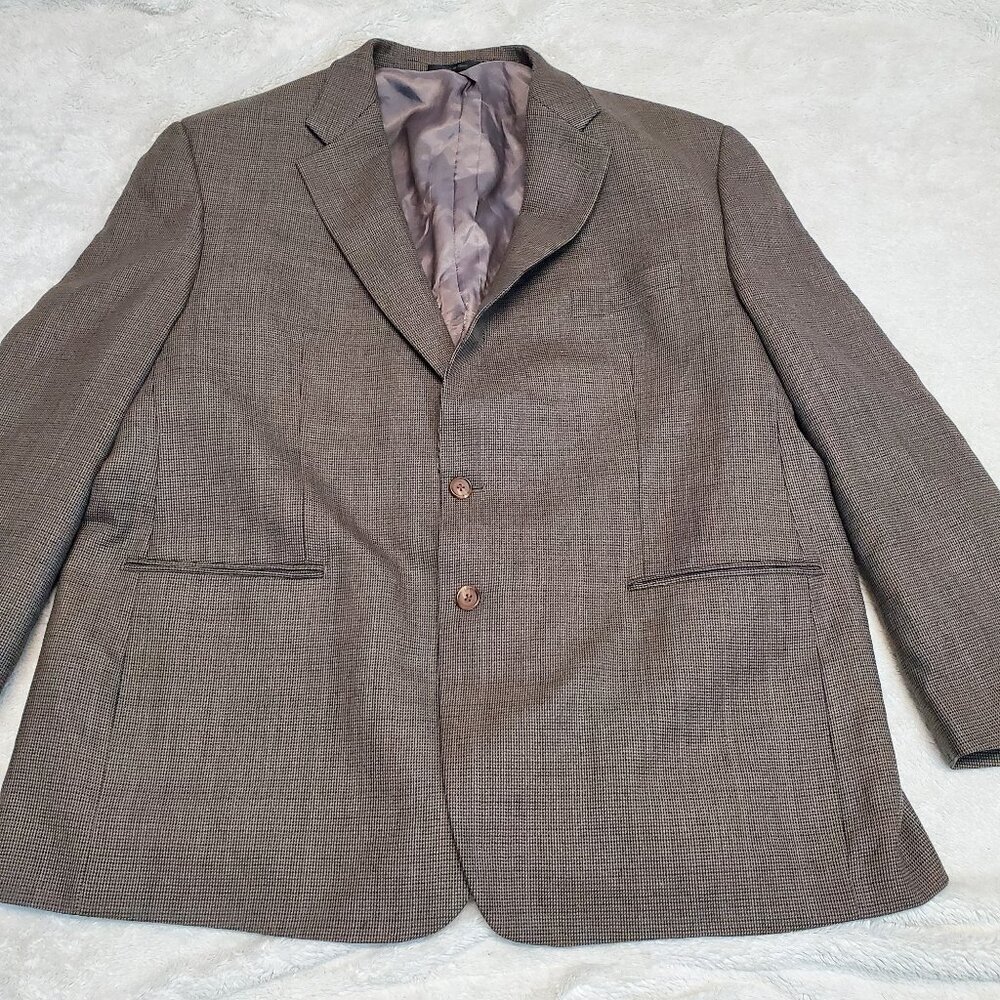 Lauren Ralph Lauren Brown Black Office Career Tweed Suit Jacket‎ Blazer Men 50R